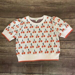 Women’s On 34th Cherry Cherries Cropped Sweater Large Pink